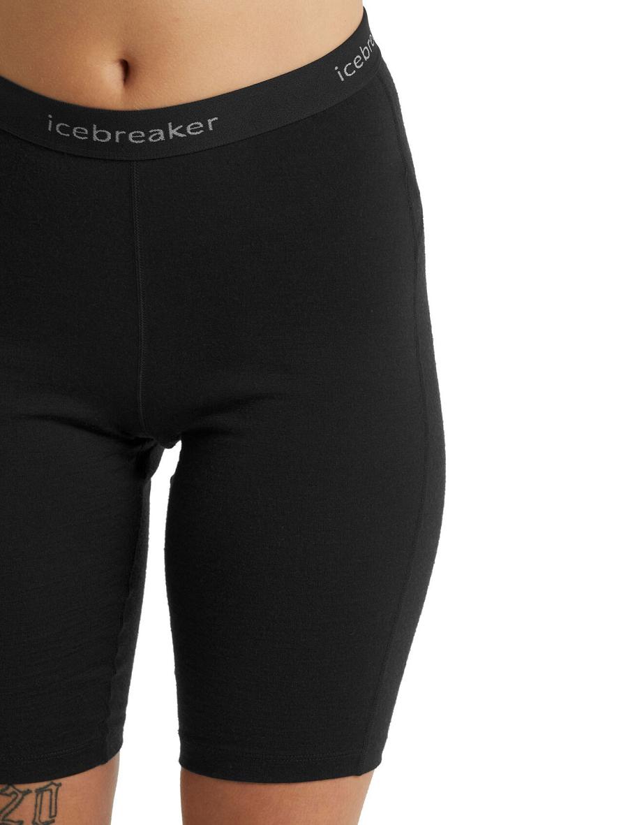 Icebreaker Merino 200 Oasis Thermal Shorts Naisten Base Layers Mustat | FI 1882UZGT